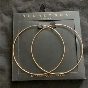 Secret box 14 karat gold dipped earrings